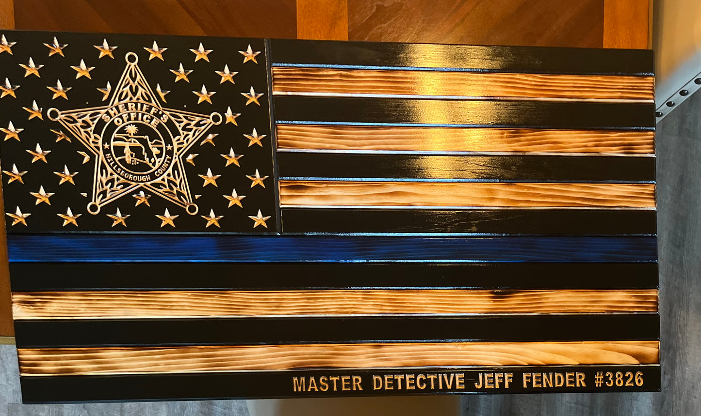 Florida Sheriff's Badge Flag Challenge Coin Holder
