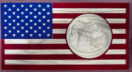 21" x 12" 3D Eagle Flag