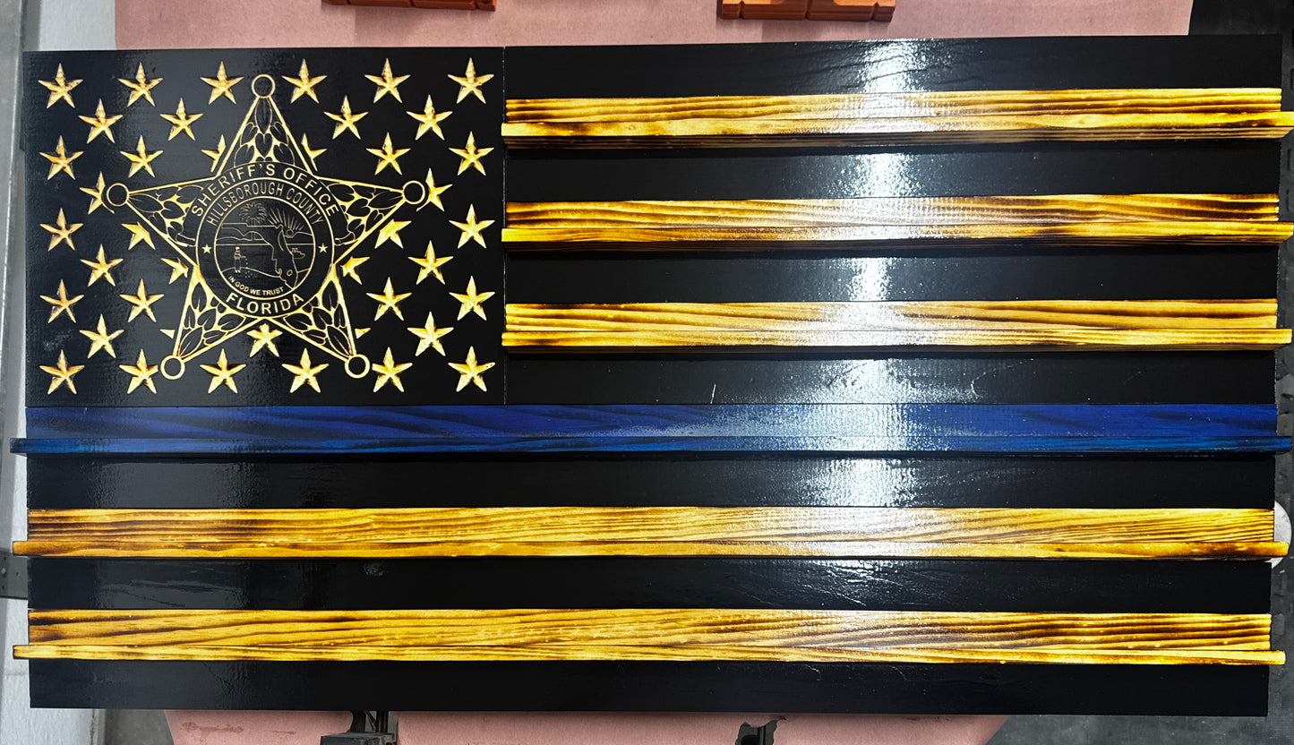 Florida Sheriff's Badge Flag Challenge Coin Holder