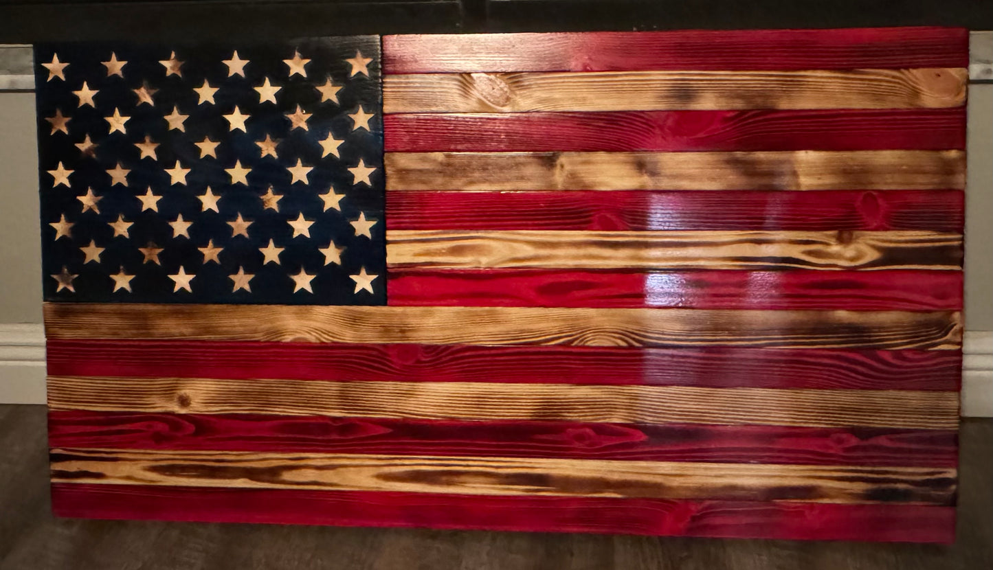 Custom wooden flags