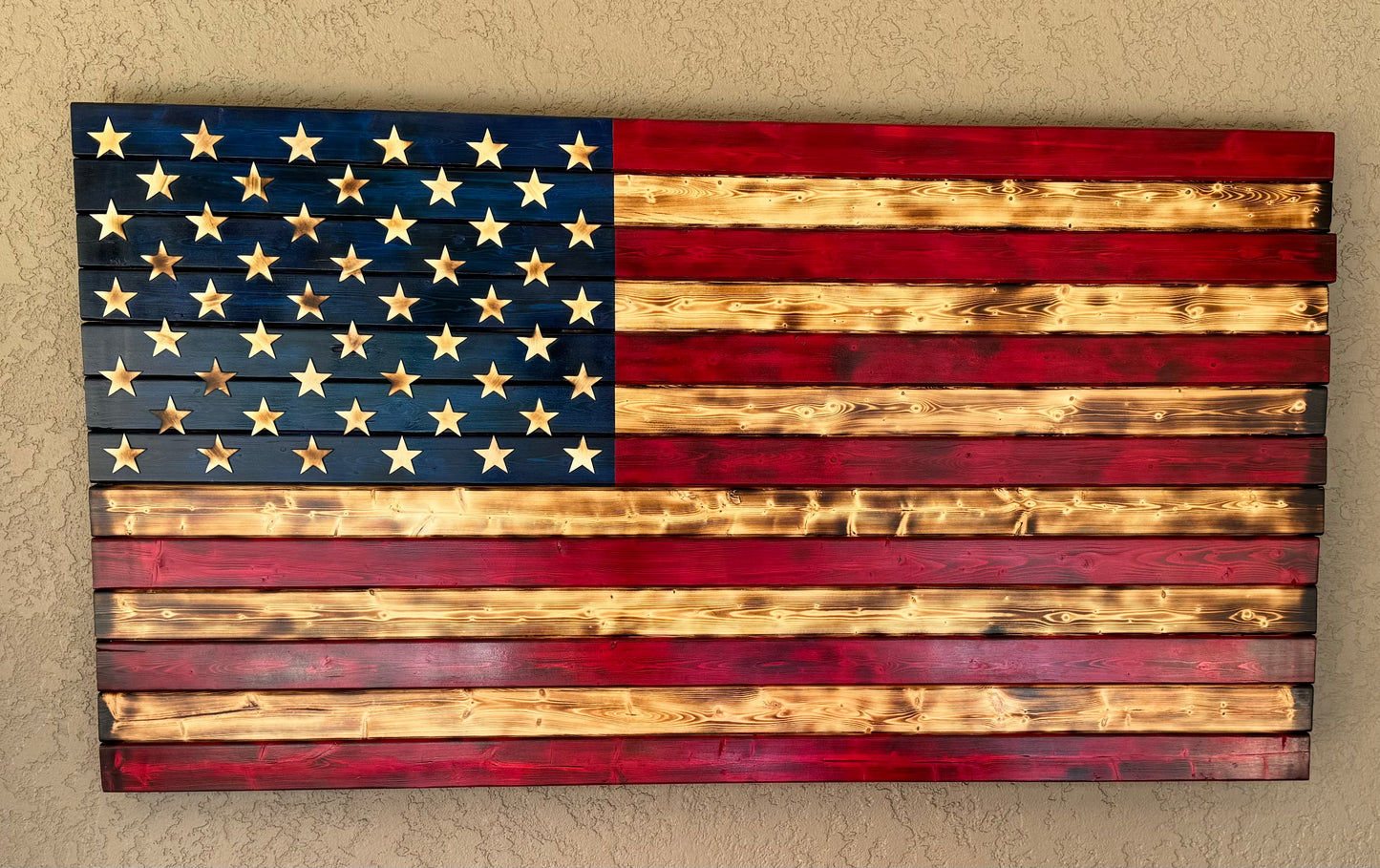 Custom wooden flags