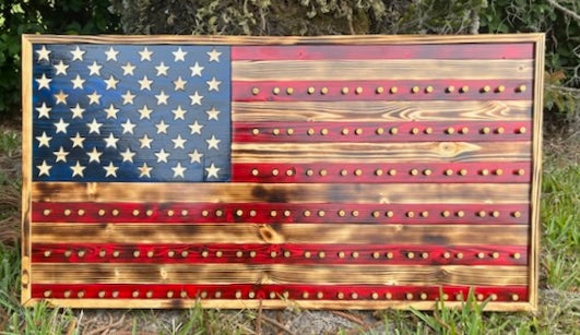 Traditional Flag Challenge Coin Holder w/ frame