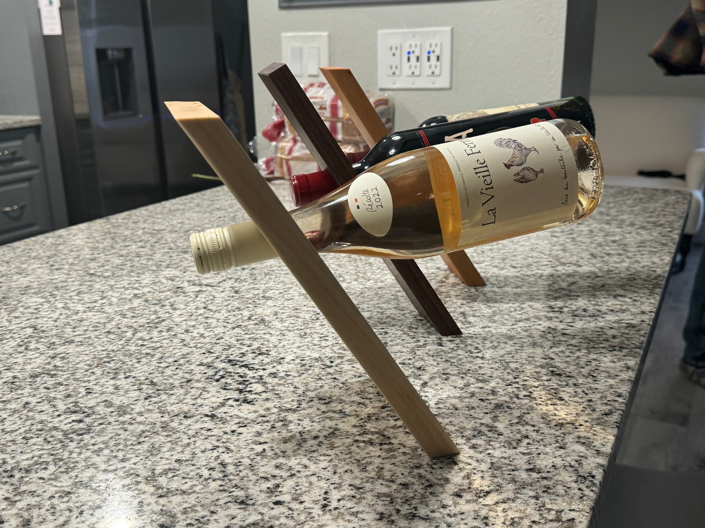 Wooden Floating Wine Display